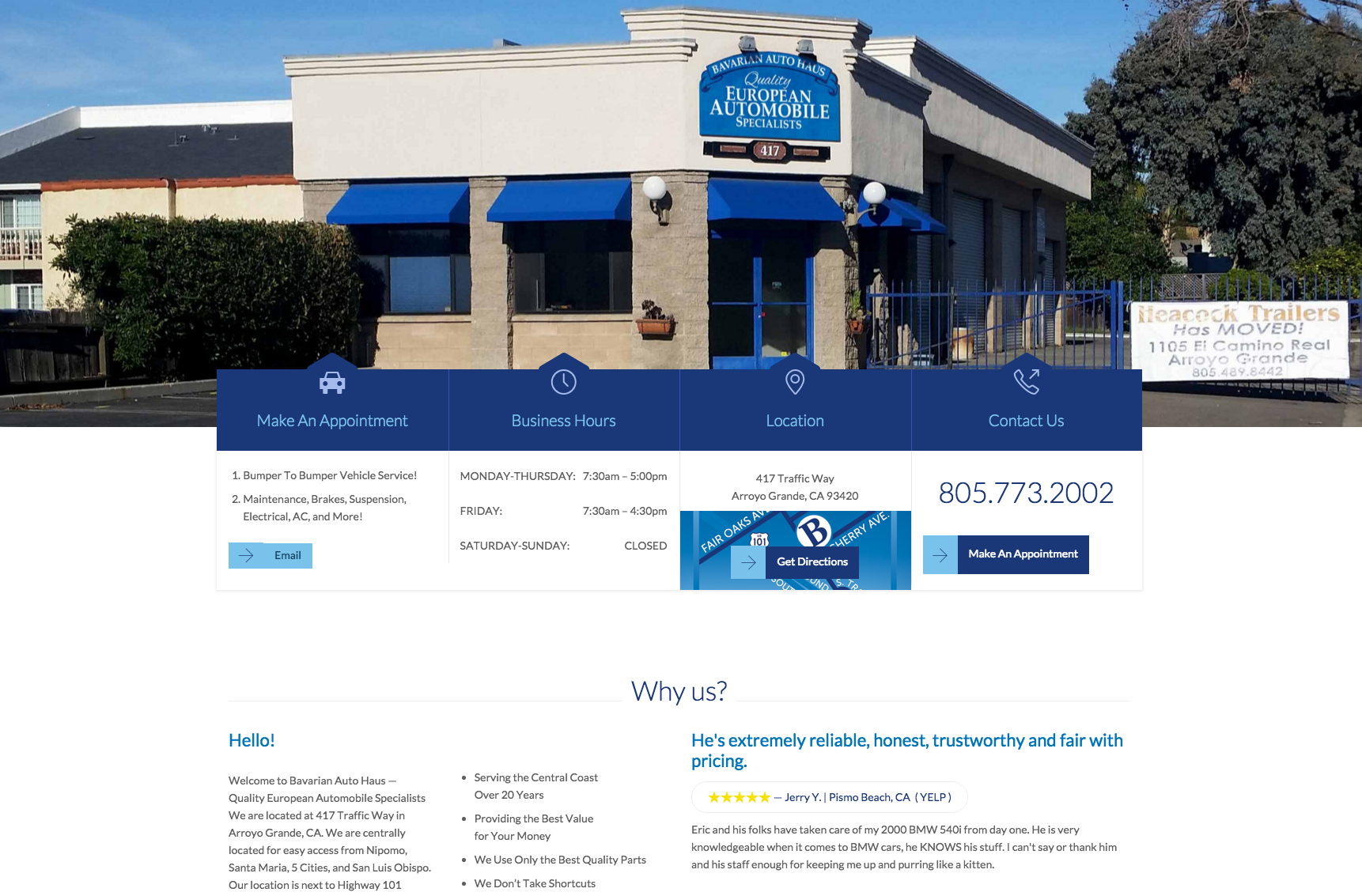 Bavarian Auto Haus Website.